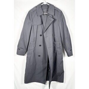 (O) DLA Garrison Collection Mens Army Trench Coat Size 36R Military Jacket Lined